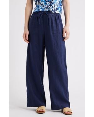 Tommy Bahama Two Palms Easy Linen Drawstring Pants - Blue