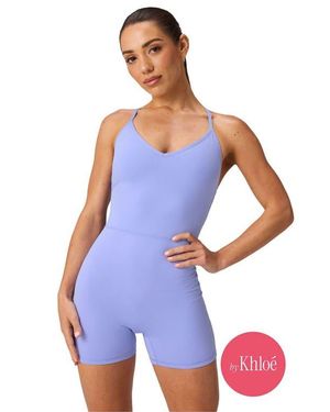 Fabletics Booty Scrunch Pureluxe V-Back Jumpsuit 4 - Blue