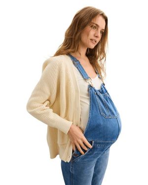 Hatch Collection The Denim Maternity Overall - Blue