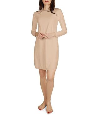 Memoi Bonded Long Sleeve Slip - Natural