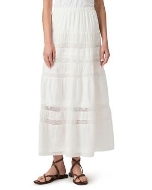 PAIGE Rivoli Lace Maxi Skirt - White