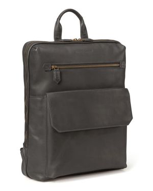 Johnston & Murphy Rhodes Water Repellent Leather Commuter Backpack - Black