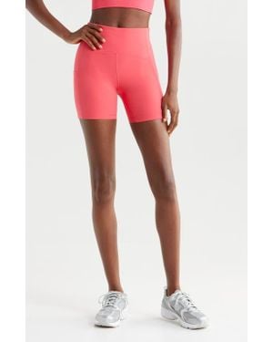 Zella Studio Luxe Pocket Bike Shorts - Red