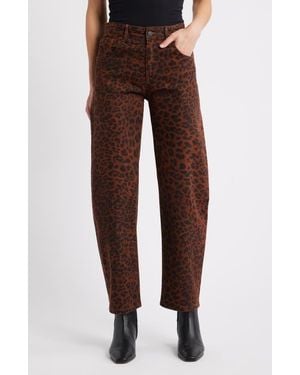 Mavi Nica High Waist Barrel Leg Jens - Brown
