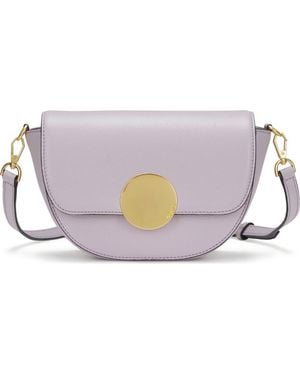 orYANY Lottie Leather Saddle Crossbody Bag - Purple