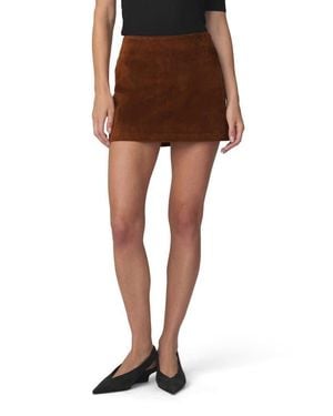 Joe's Jeans Faux Suede Miniskirt - Brown