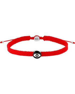 Karma and Luck String Evil Eye Bracelet Hopeful Outlook - Red