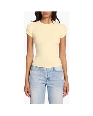 nuuds Slinky Rib Crewneck T-Shirt - Blue