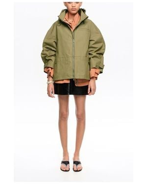 Bimba Y Lola Cotton A-Line Trench - Green