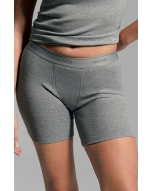 OXER Baller Pima Cotton Blend Rib Boxer Briefs - Gray