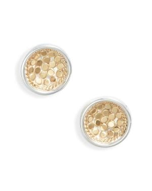 Anna Beck Classic Dish Stud Earrings - Metallic