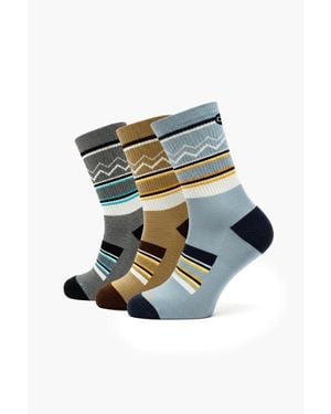 COZY ZERO Performawool Midcrew All-Season Hike Socks 3 Pack - Blue