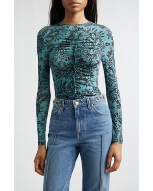 Ulla Johnson Asha Ruched Top - Blue