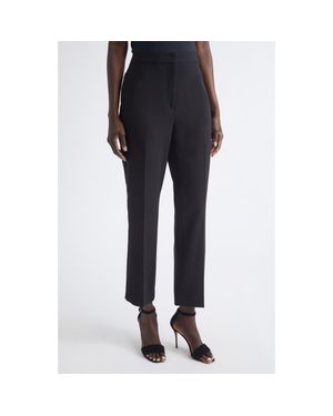 St. John Isabel Soft Stretch Suiting Slim Ankle Pants - Black