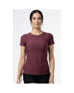 Calypsa Short Sleeve Adele Swim Top - Purple