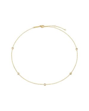 D.Louise Multi Stone Chain Necklace - White