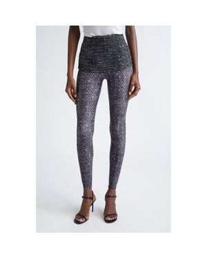 DIESEL P-Hour Bouclé Skirt With Trompe L'Oeil Leggings - Blue