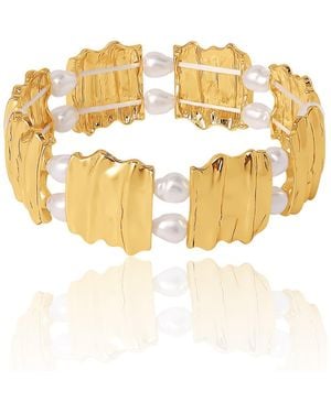 BCBGMAXAZRIA Pearls Stretch Bracelet - Metallic