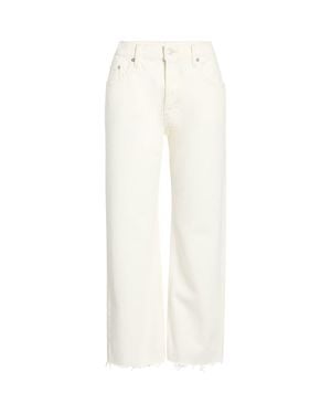 RE/DONE Beau Raw Hem Crop Straight Leg Jeans - White