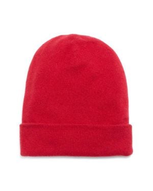 Johnstons of Elgin Braemar Cashmere Beanie - Red