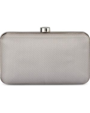 OLGA BERG Jen Mesh Frame Clutch - Gray