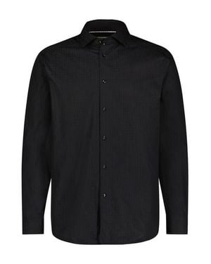 Luchiano Visconti Alligator Jacquard Shirt - Black