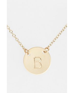 Nashelle 14K- Fill Anchored Initial Disc Necklace - Natural