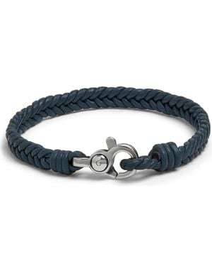 Jonas Studio Woven Leather Bracelet - Blue