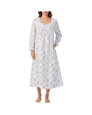 Eileen West Long Sleeve Cotton Ballet Nightgown - Gray