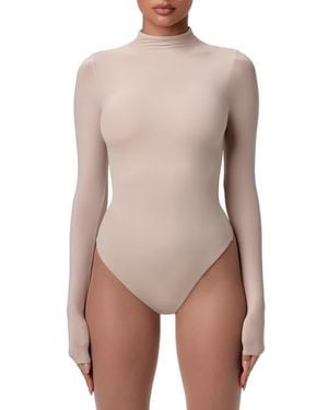 Naked Wardrobe Naked Long Sleeve Bodysuit - Pink