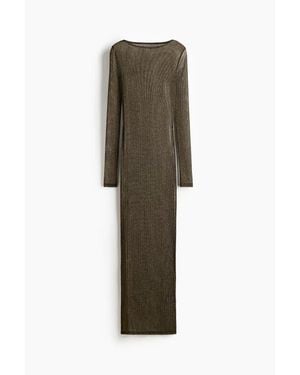 H&M Glittery Bodycon Dress - Green