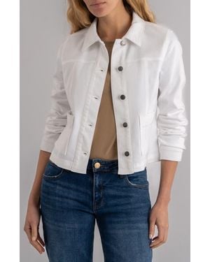 Kut From The Kloth Matilda Denim Crop Trucker Jacket - Gray