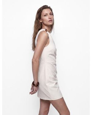 Koton Draped One Shoulder Mini Dress - White