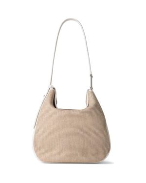 Akris Medium Anna Raffia Hobo Bag - Natural