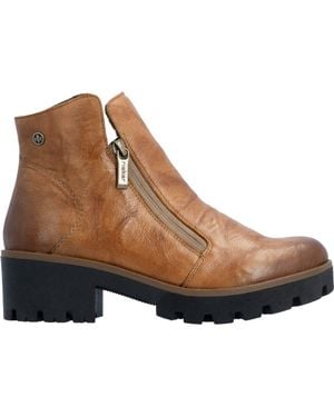 Rieker Amalia 54 Leather Bootie - Brown