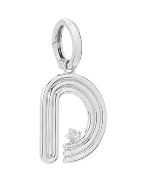Adina Reyter Groovy Letter Charm Pendant - White