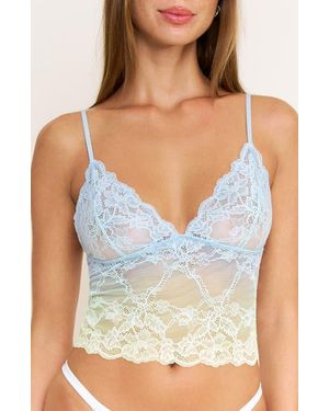 Honeydew Intimates Riot Lace Crop Camisole - Blue
