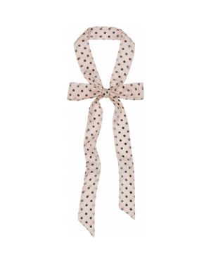 OLAH Le Petit Dot Silk Hair Ribbon Scarf - Metallic