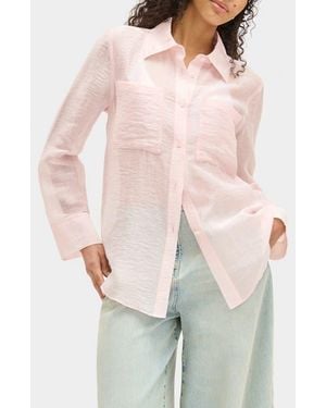 ALIGNE Cher Crinkle Shirt - Pink