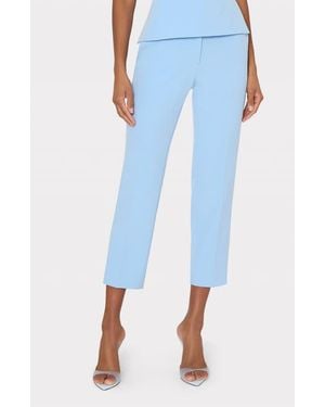 MILLY Nicola High Waist Ankle Cady Pants - Blue