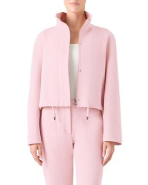 Akris Punto Boxy Wool Crop Jacket - Pink