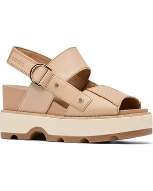 Sorel Joanie Iv Platform Wedge Sandal - Natural
