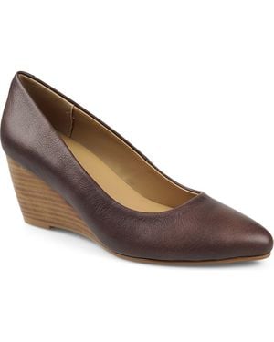 National Comfort Wedge Pump - Brown