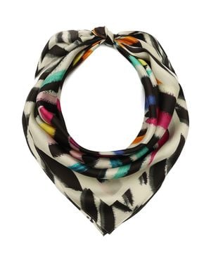 Kurt Geiger Zebra Silk Square Scarf - Green