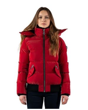 Woodpecker Woody Bomber Quilted Coat - Red