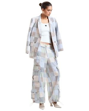 Cynthia Rowley Seersucker Blazer - Blue