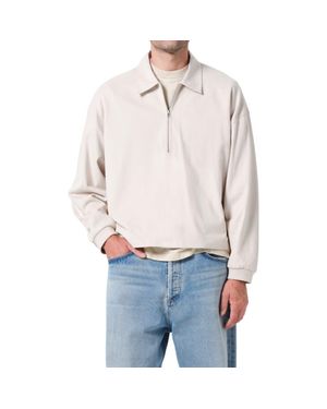 Agolde Darius Half Zip Polo - Gray