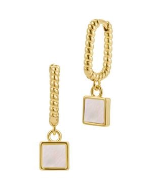 st. Moran Mother-Of-Pearl Drop Earrings - Metallic