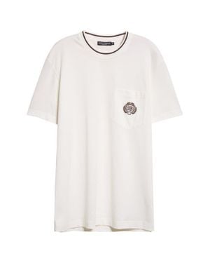 Dolce & Gabbana Embroidered Pocket T-Shirt - White