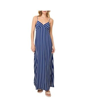 Solid & Striped The Rosetta Stripe Sleeveless Maxi Dress - Blue